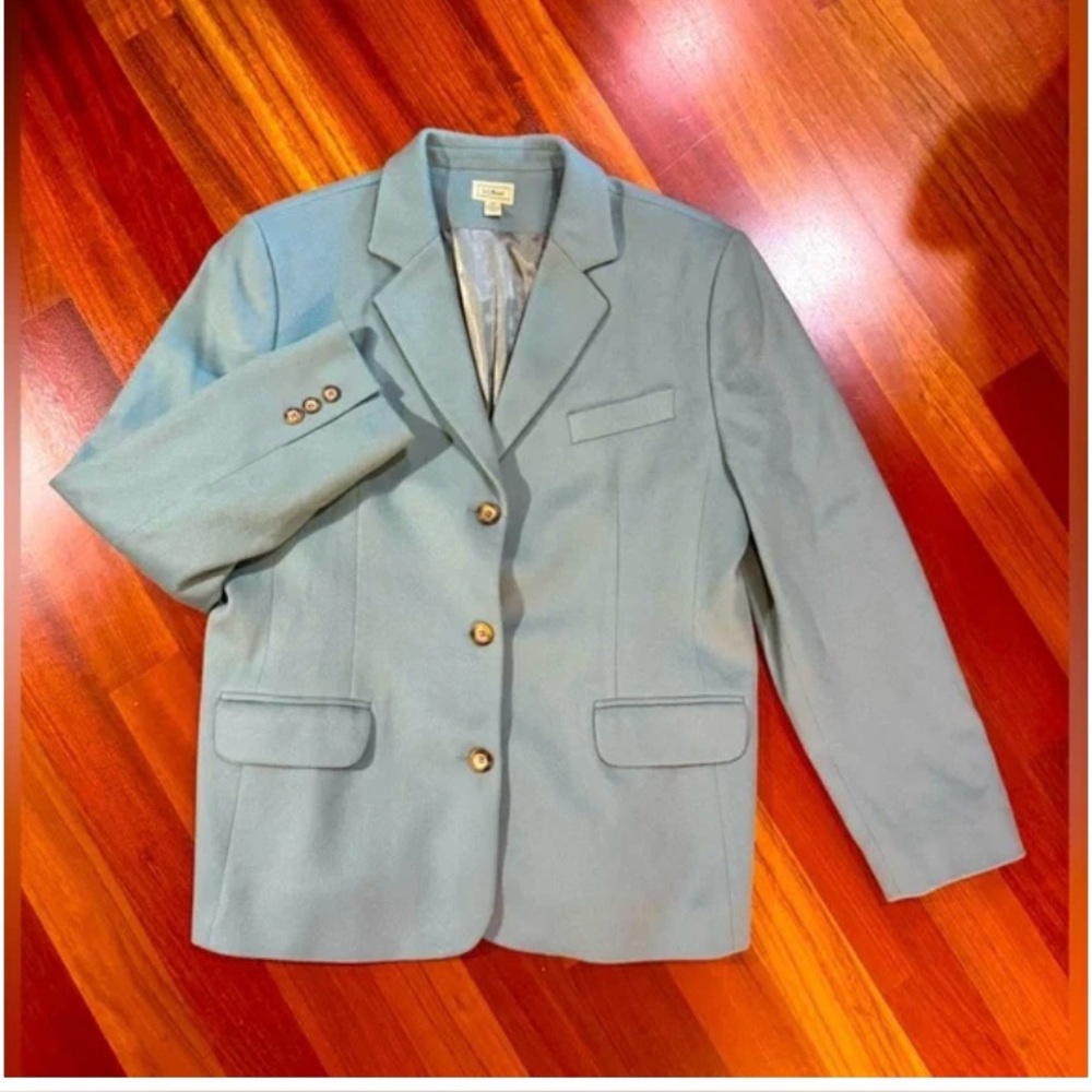 Vintage LL Bean Cashmere Blazer Jacket, Sz 24 - Picture 3 of 8